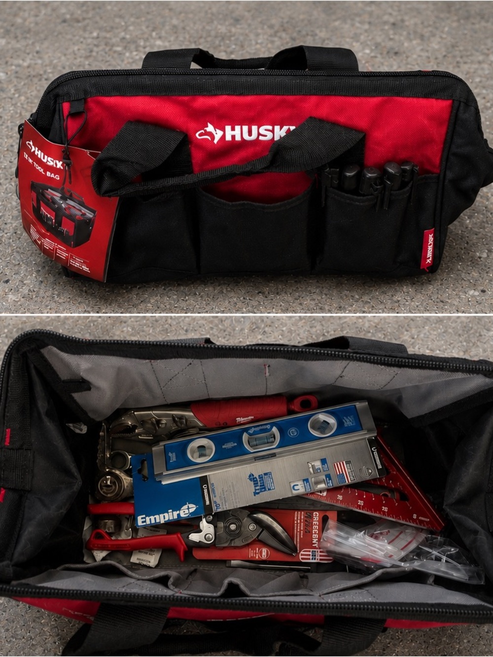 Sky Red and Black Tool Bag - Compact Home Storage Organizer
